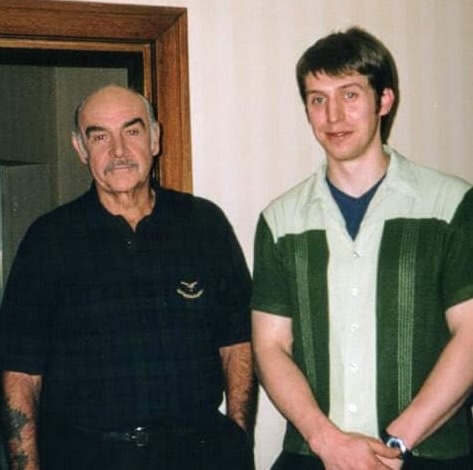 A much younger Keith Ingram with Sir Sean Connery, early in his career