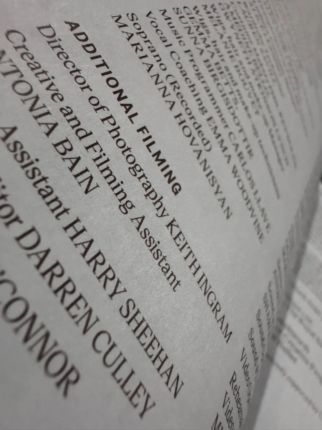 Programme credit: Additional Filming, Director of Photography Keith Ingram
