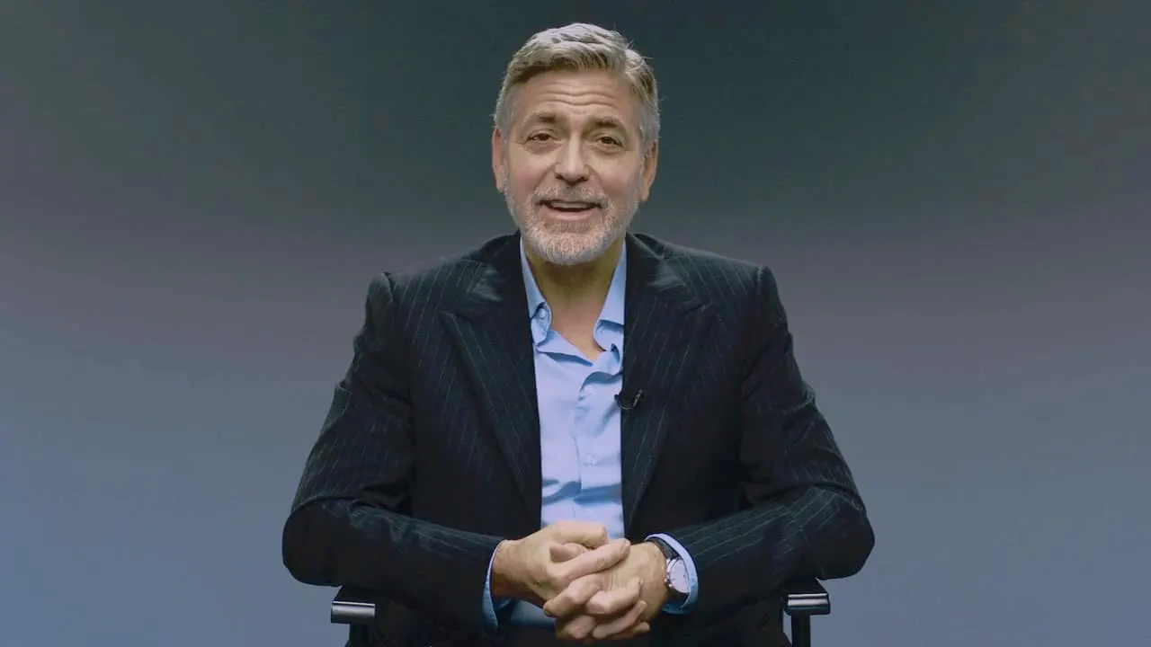 George Clooney to camera for a People's Postcode Lottery charity message